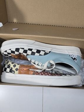 Vans Era Tiger Patchwork Checkerboard Sneakers Women’s 8.5 EU 39 EUC